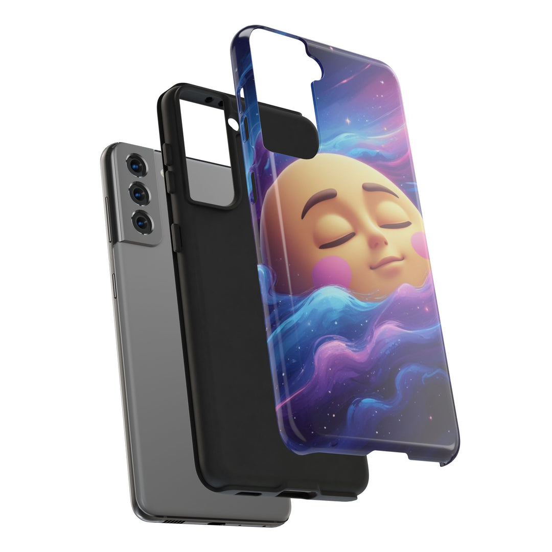 Tough Galaxy Moon Phone Case – Cute Space Design, Shockproof & Slim