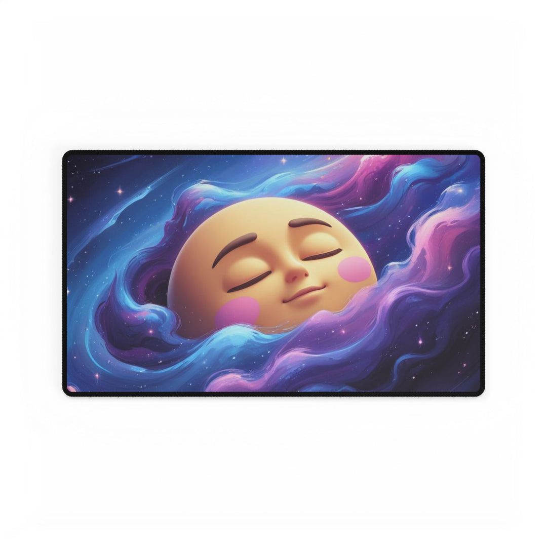 Galaxy Moon Face Desk Mat – Cute Space-Themed, Durable & Stylish Workspace Accessory