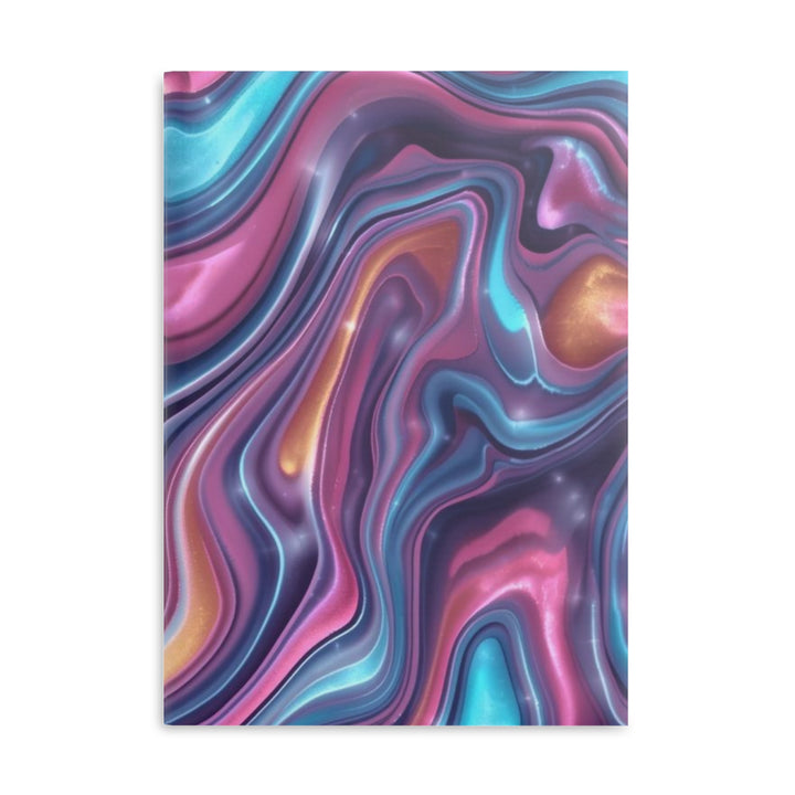 Hardcover Puffy Notebook – Luxe Iridescent Marble Swirl, Customizable, A4/A5/B5