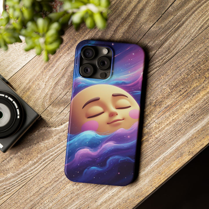 Galaxy Moon Slim Phone Case – Ultra-Thin, Cute Cosmic Style & Protection