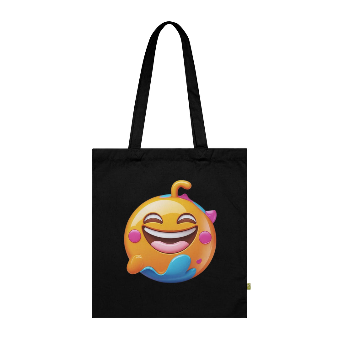 Emoji Joy Organic Cotton Tote Bag – Eco-Friendly, Trendy & Fun Accessory