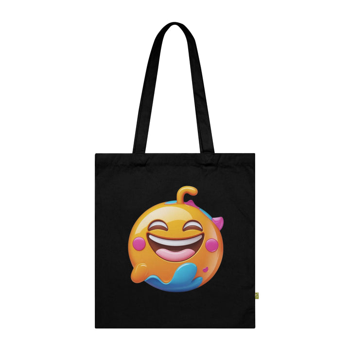 Emoji Joy Organic Cotton Tote Bag – Eco-Friendly, Trendy & Fun Accessory