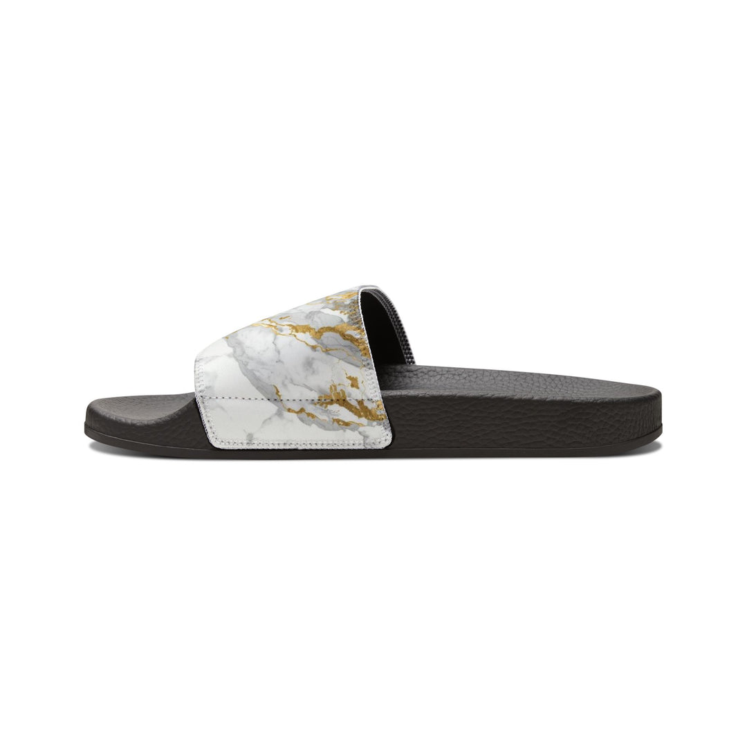 Men's Removable-Strap Sandals – Marble Gold Luxe, Customizable Comfort