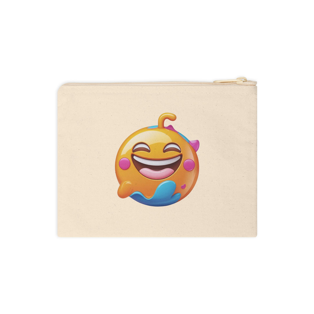 Emoji Joy Cotton Zipper Pouch – Stylish, Fun & Travel-Ready Organizer