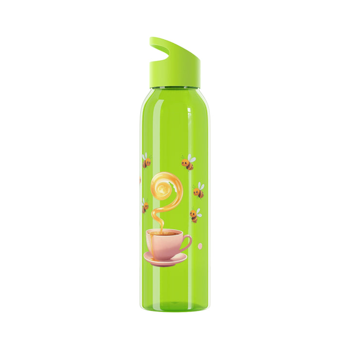 Sky Water Bottle – Cute Bee & Honey Teacup Design, 21.9oz, Trendy & Customizable