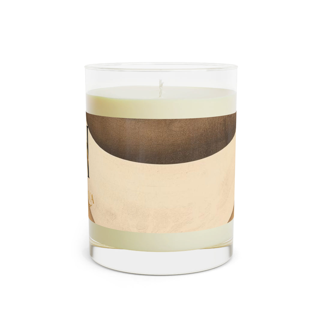 Earthy Abstract Wave 11oz Soy Scented Candle – Chic Mid-Century Modern Jar