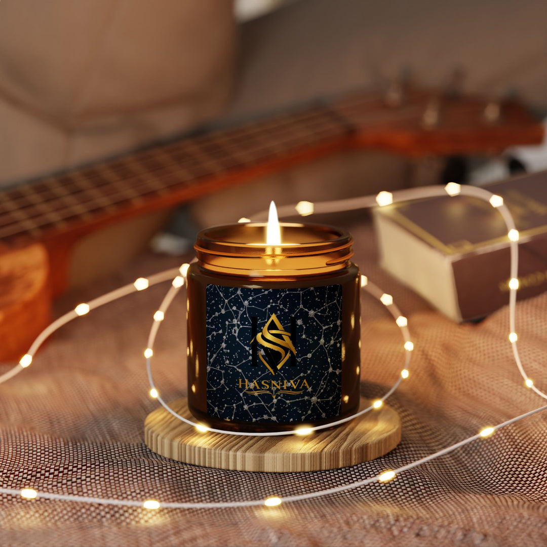 Celestial Amber Soy Candle – Starlit Constellation | 4oz & 9oz
