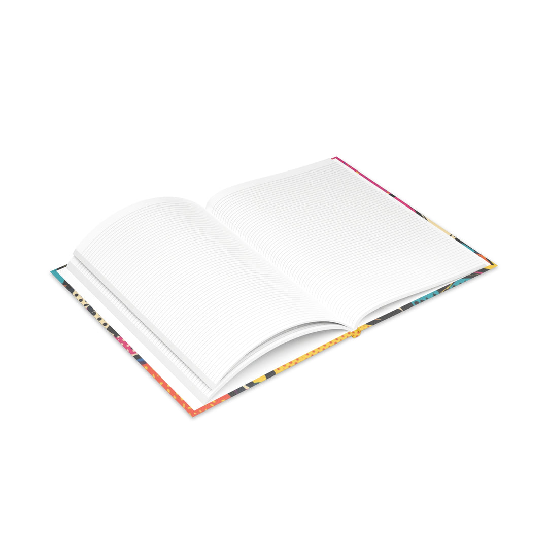 Hardcover Puffy Notebook – Retro Pop Art Comic Design, Customizable, 3 Sizes