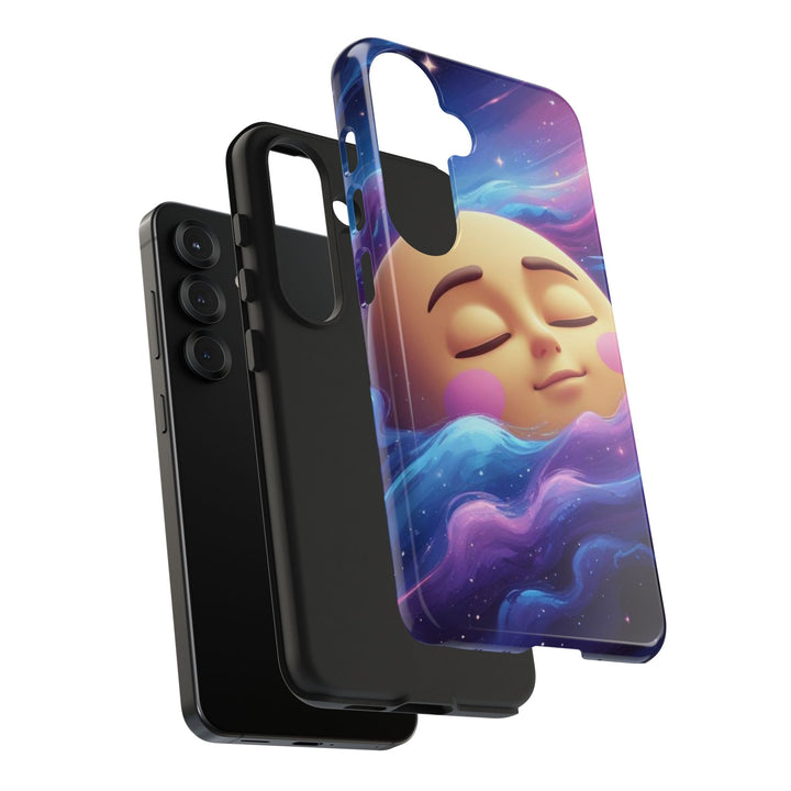Tough Galaxy Moon Phone Case – Cute Space Design, Shockproof & Slim