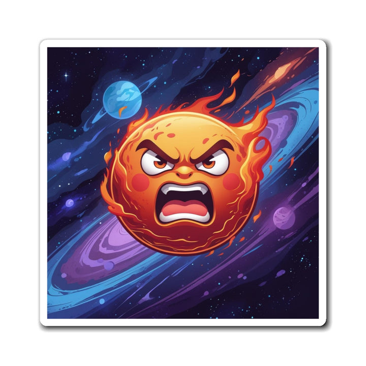 Fiery Cosmic Sun Custom Magnet – Bold, Fun Space Decor for Fridge & Office