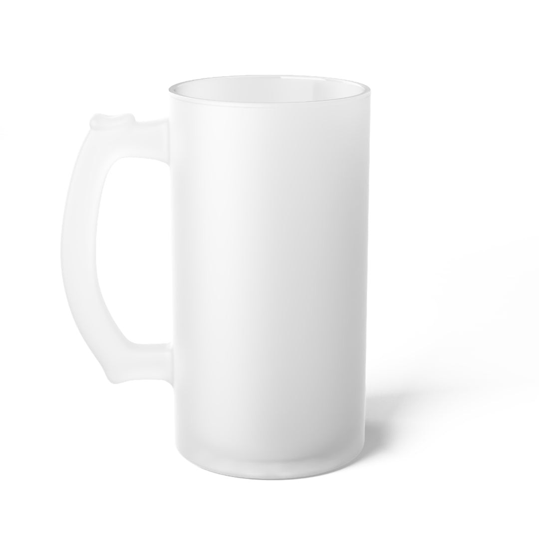 Frosted Glass Beer Mug – Cute Café Cartoon Design, 16oz Trendy Gift