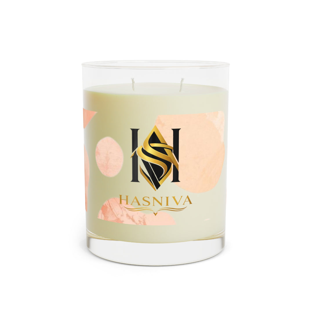 Modern Blush Watercolor Scented Candle 11oz – Soy, Long Burn, Gift-Ready