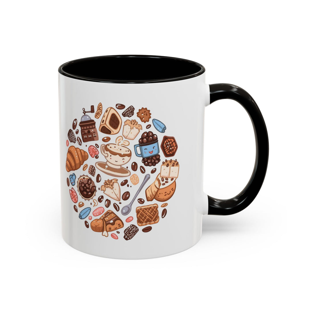 Colorful Cartoon Café Mugs 11oz/15oz – Playful Coffee & Dessert Art Cups
