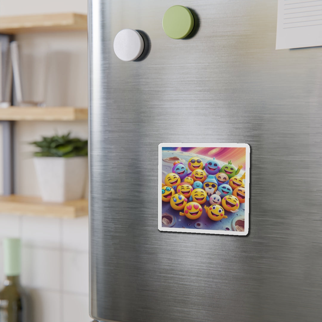Custom Die-Cut Emoji Planet Magnets – Fun, Trendy, & Personalized Decor