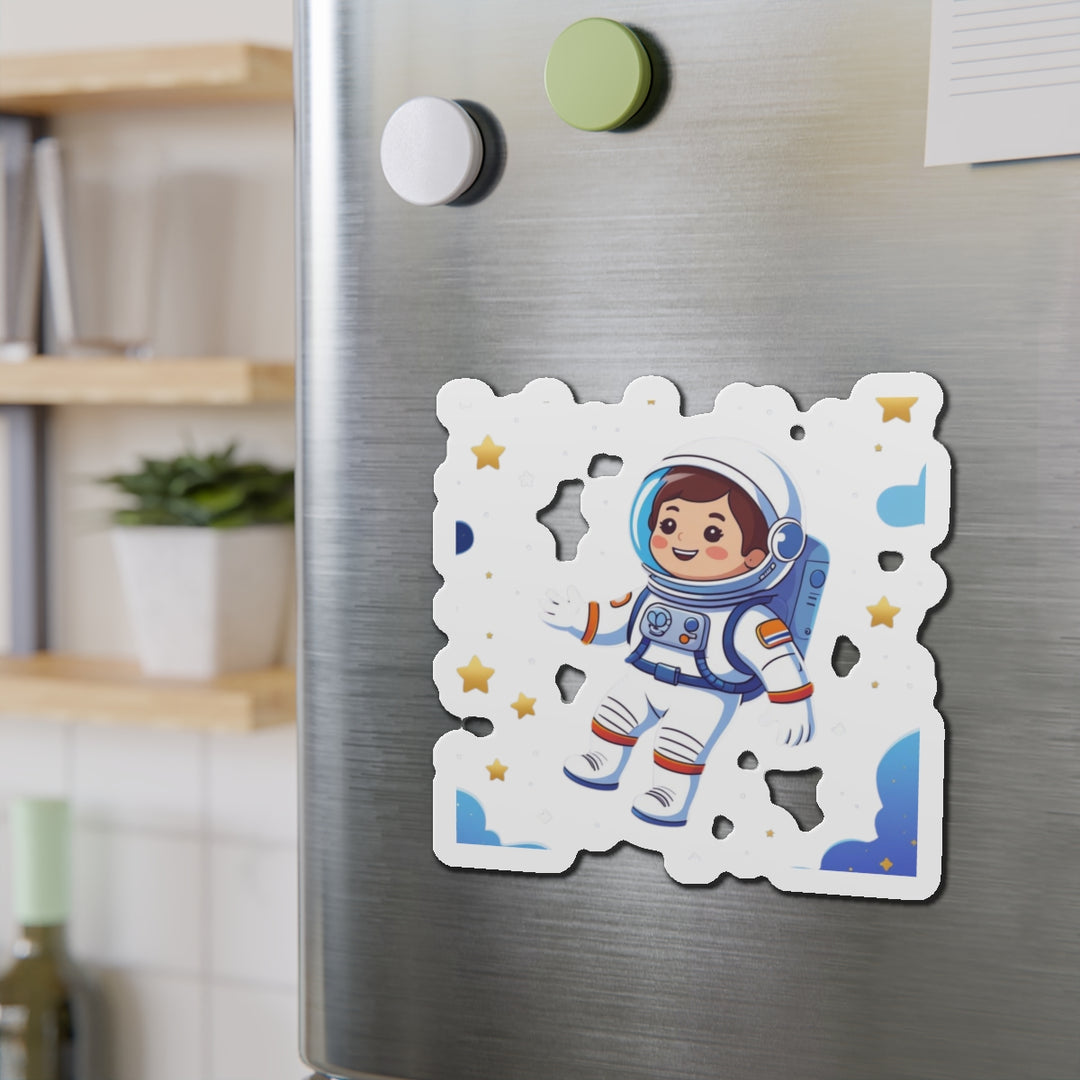 Custom Die-Cut Magnets – Astronaut Space Cartoon, Fun Decor & Gifts