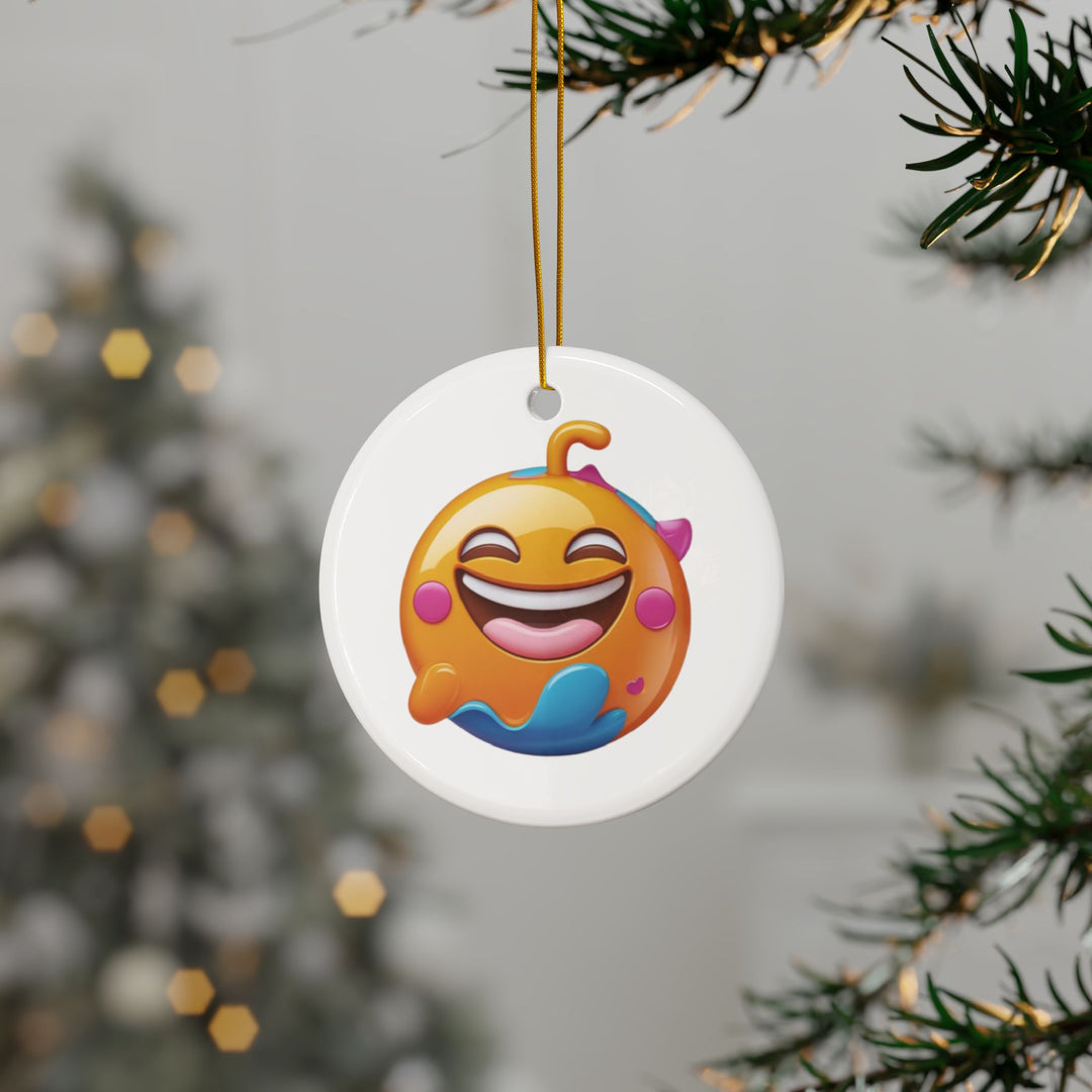 Custom Emoji Double-Sided Ceramic Ornaments – Playful, Glossy Decor (1/3/5/10pcs)