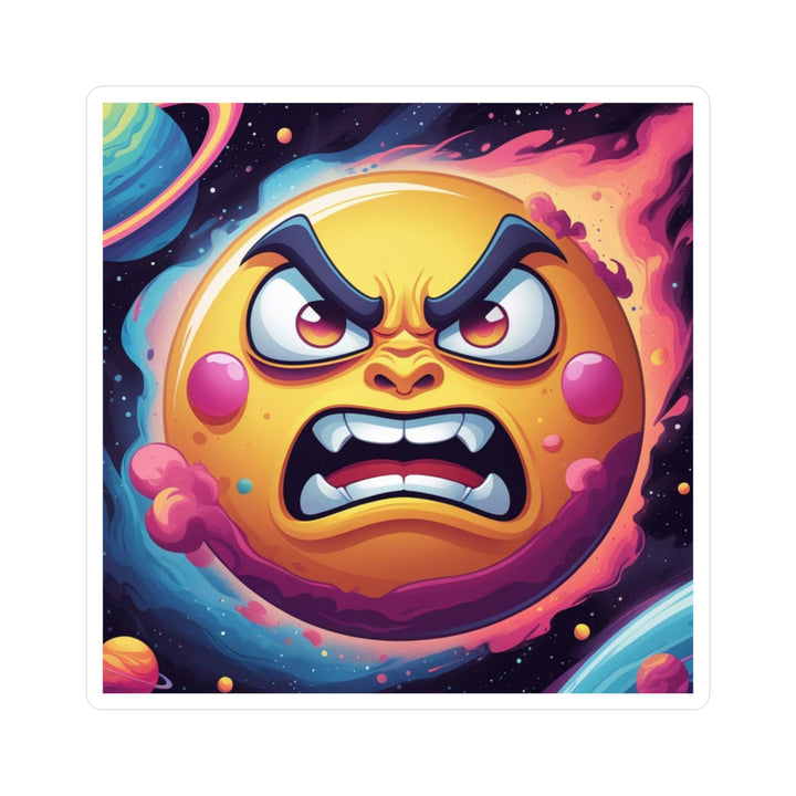 Cosmic Cartoon Sun Vinyl Kiss-Cut Sticker – Bold, Fun, Custom & Weatherproof