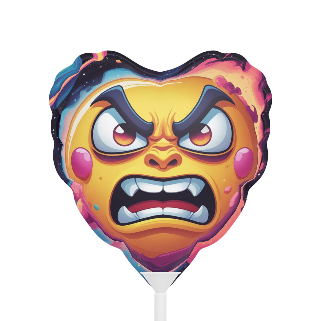 6” Space-Themed Round & Heart Balloons – Bold Angry Sun Cosmic Party Decor