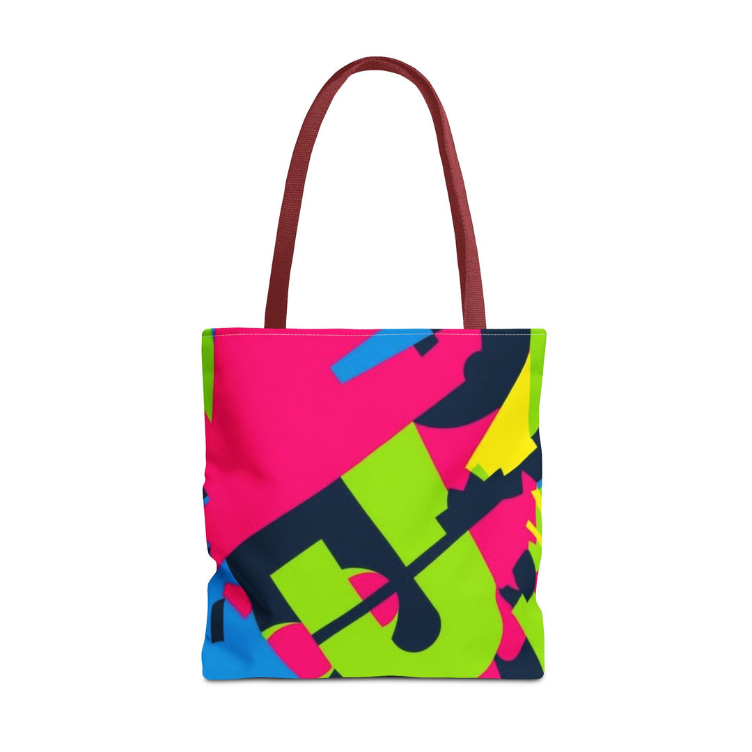 Bold Neon Geometry All-Over Print Tote Bag – Custom, Durable & Stylish