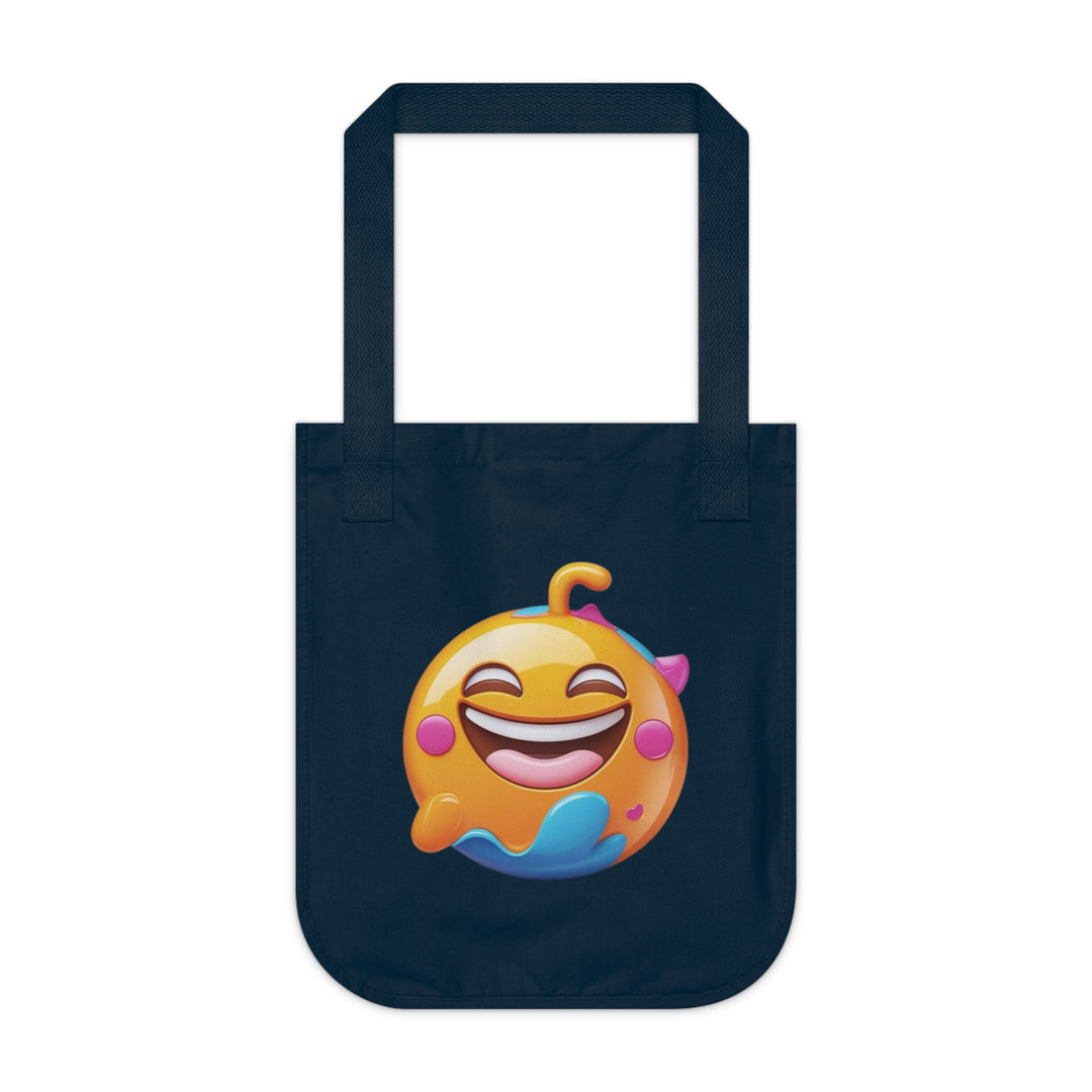 Emoji Joy Organic Canvas Tote Bag – Eco-Chic, Playful & Durable
