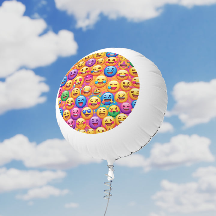 Custom Emoji Mylar Helium Balloon – Vibrant, Happy Faces for Any Party!