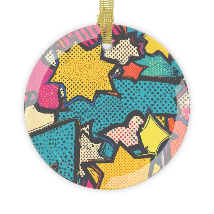 Personalized Pop Art Glass Ornaments – Handcrafted, Comic Book Style Decor