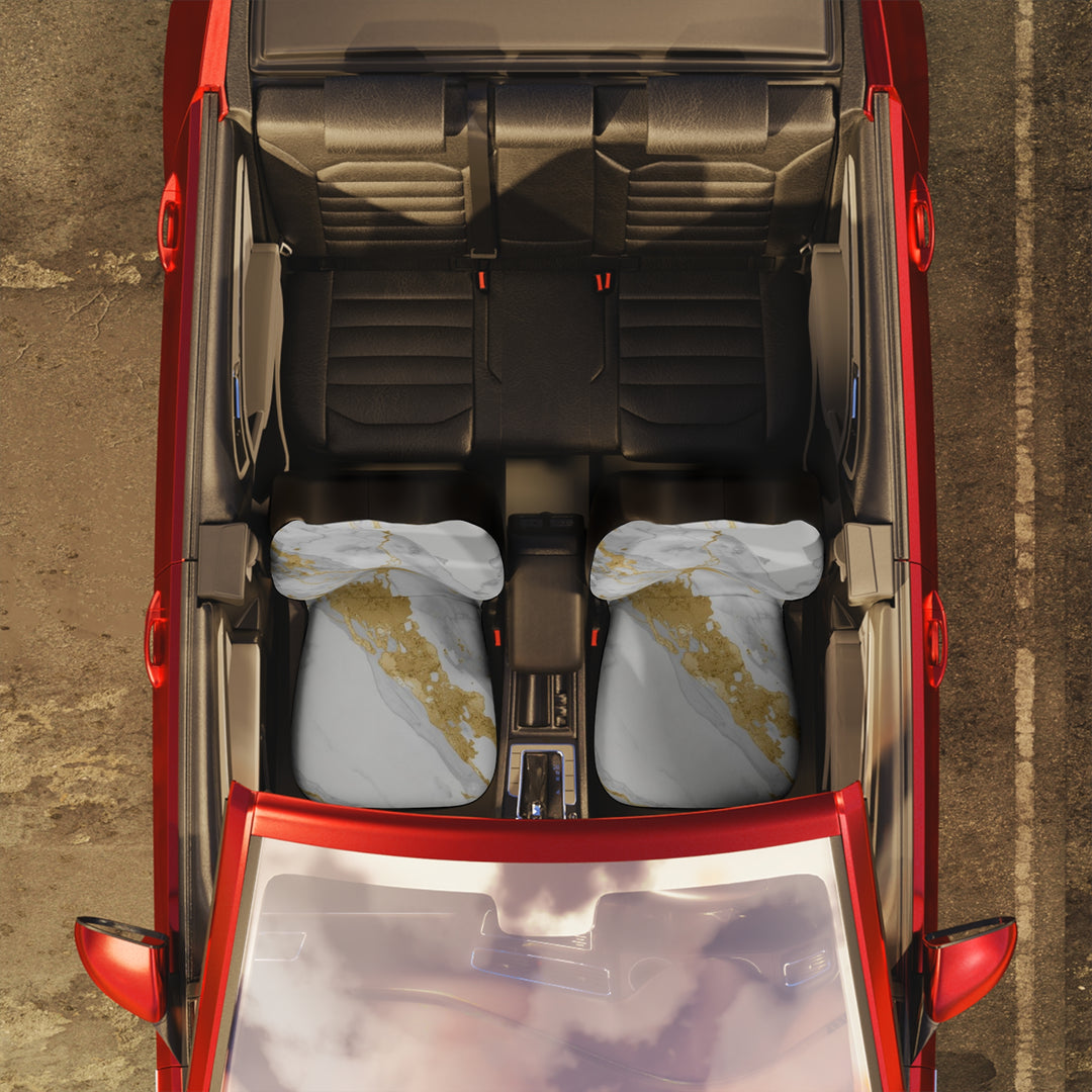 Marble Luxe Gold Car Seat Covers – Premium, Stylish & Waterproof Set