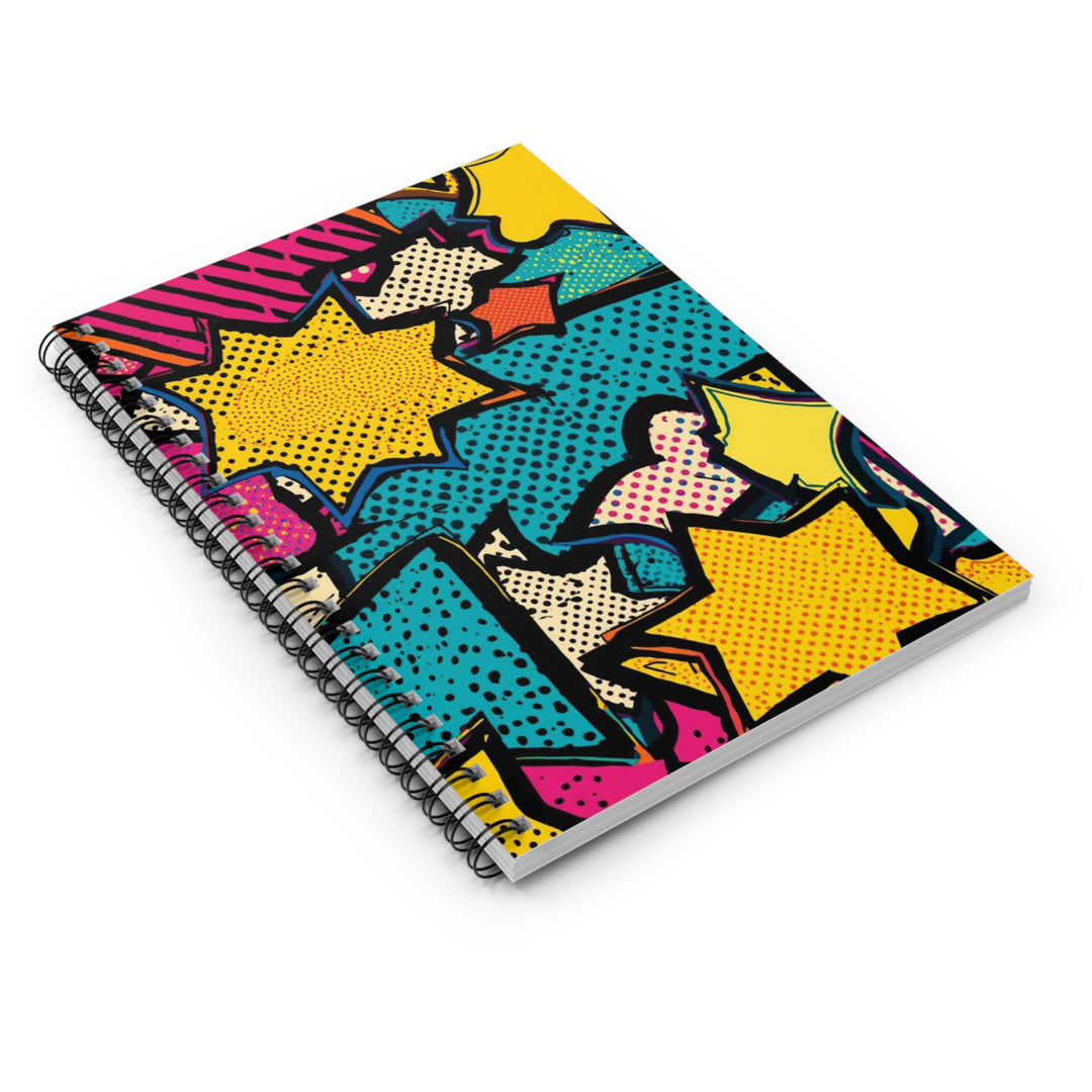 Pop Art Spiral Notebook – Ruled, Vibrant Comic Book Style, 6x8, Premium