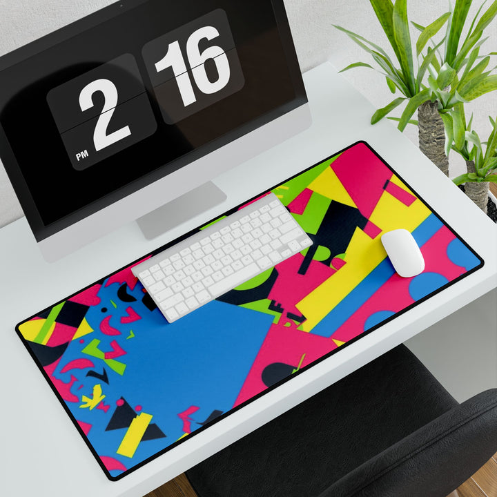 Vibrant Abstract Desk Mat – Modern Geometric, Anti-Slip, Waterproof Pad