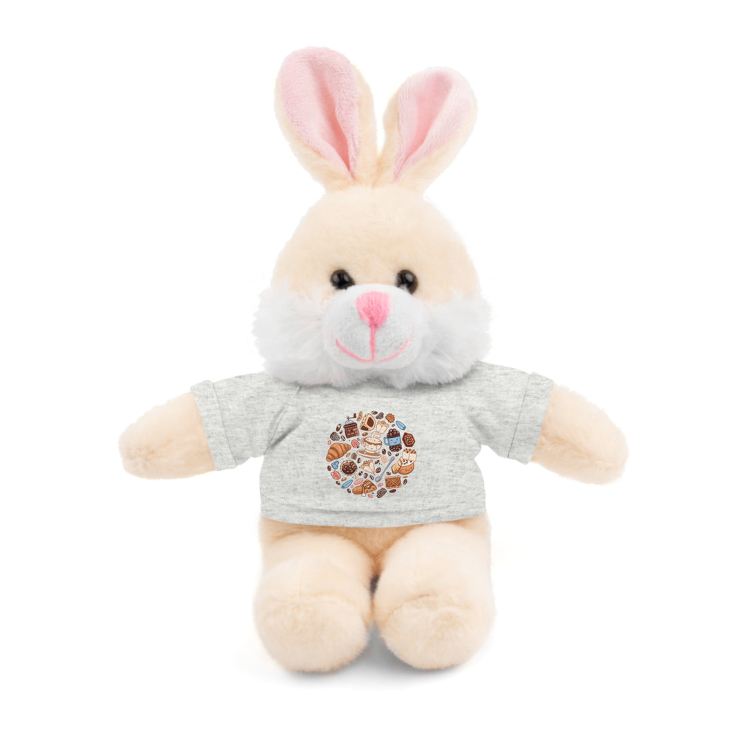 Custom Stuffed Animal w/ Coffee & Dessert Tee – Cute Plush Gift 8”