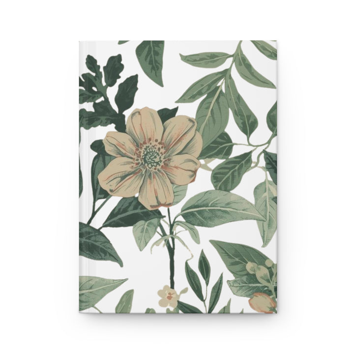 Floral Matte Hardcover Journal – Vintage Botanical Chic, Customizable Diary
