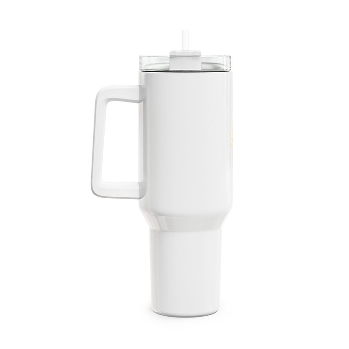 40oz Coffee Bean Insulated Tumbler – Trendy Black, Artistic Café Vibes