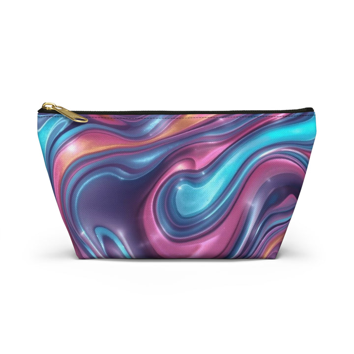 Chic Marble Swirl T-Bottom Accessory Pouch – Stylish, Durable Organizer