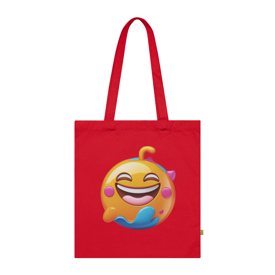 Emoji Joy Organic Cotton Tote Bag – Eco-Friendly, Trendy & Fun Accessory