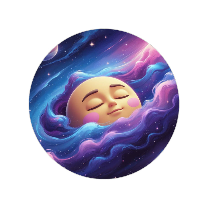Whimsical Galaxy Moon Outdoor Sticker – Transparent, Durable & Stylish