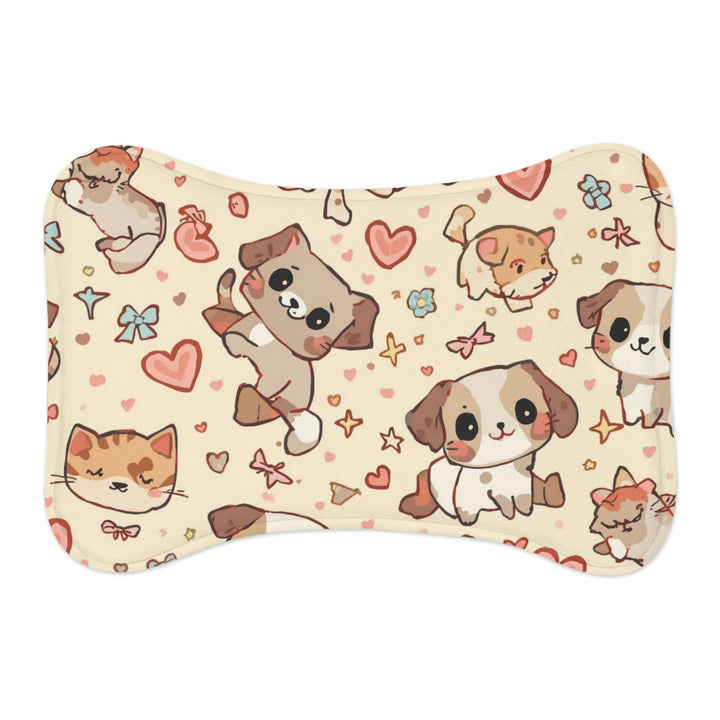 Personalized Cute Puppy & Kitten Pet Feeding Mat – Spill-Proof & Stylish