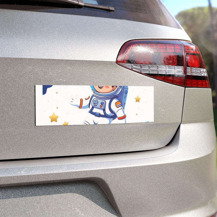 Custom Car Magnet – Cute Space Astronaut Kids Design, Weatherproof & Removable