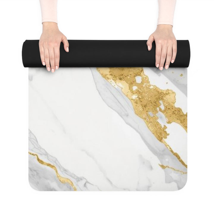 Custom Marble Gold Rubber Yoga Mat – Luxe, Eco-Friendly, Ultra-Grip 3mm