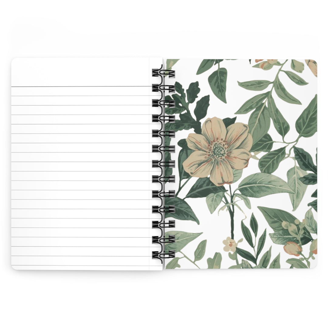Vintage Floral Spiral Bound Journal – Custom Botanical Notebook, 5x7/A4