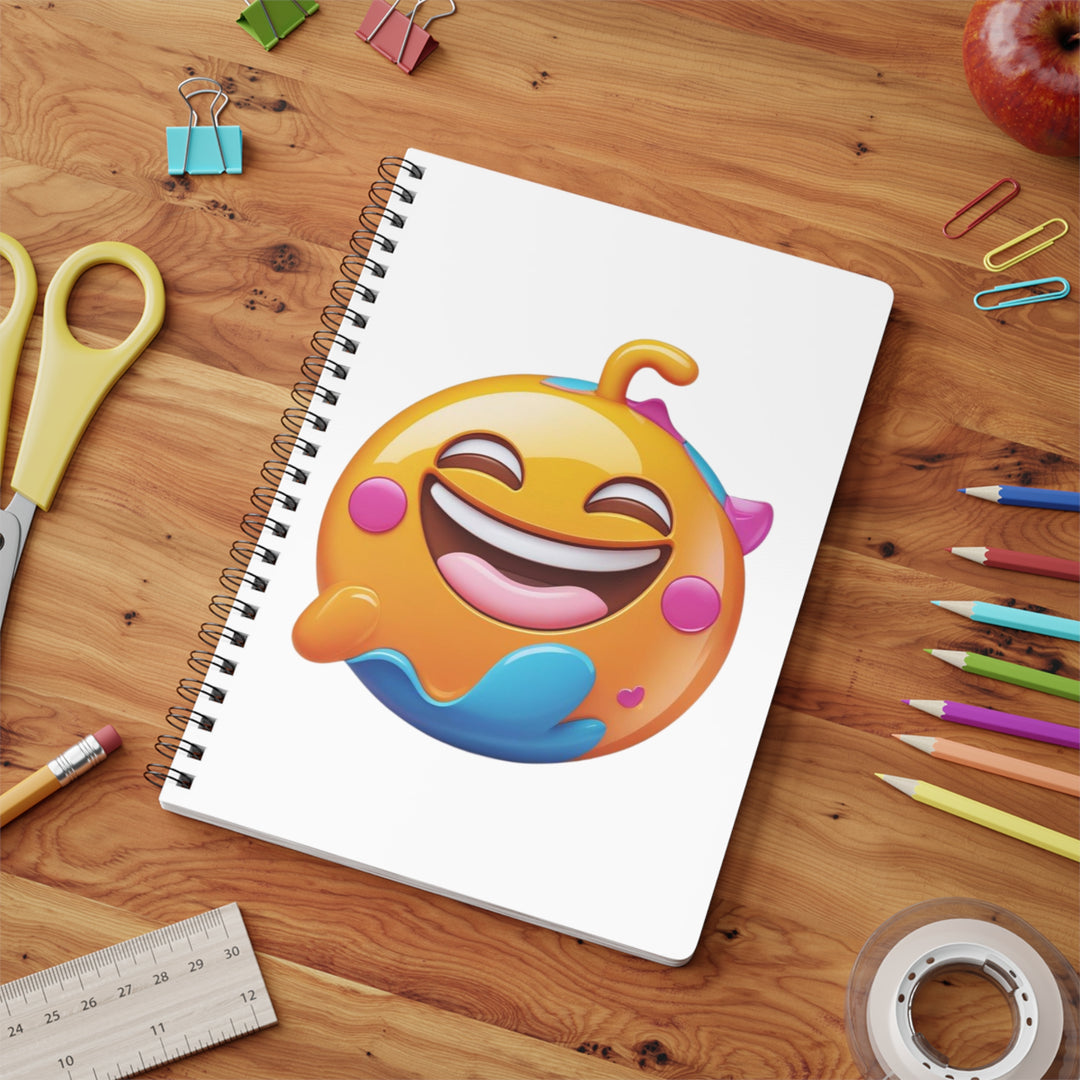 Wirobound A5 Emoji Notebook – Fun, Stylish, Glossy Smile Softcover, 150 Pages