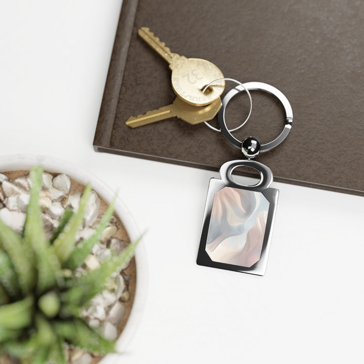 Rectangle Photo Keyring – Custom Pastel Chic, Modern Memory Keeper Gift