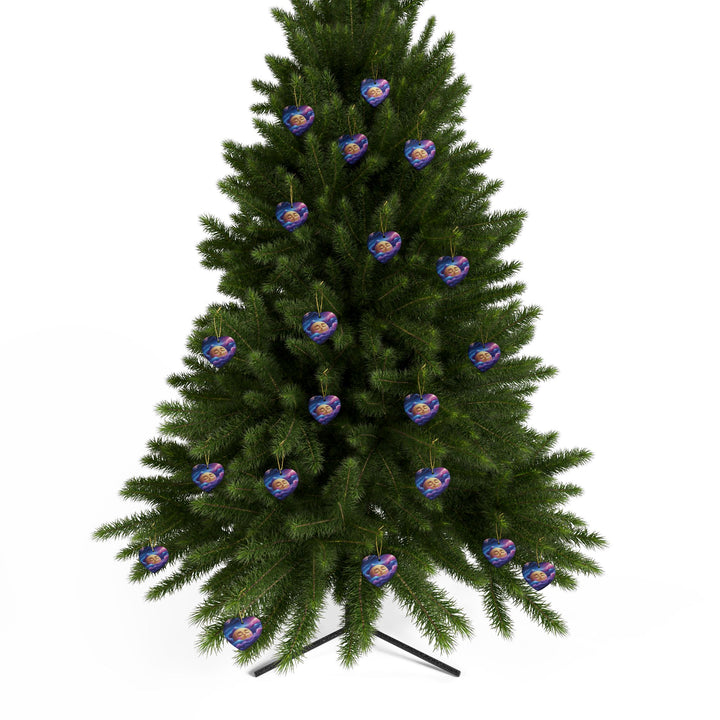 Personalized Galaxy Ceramic Ornaments – Custom Cute Moon Decor (1-20pcs)