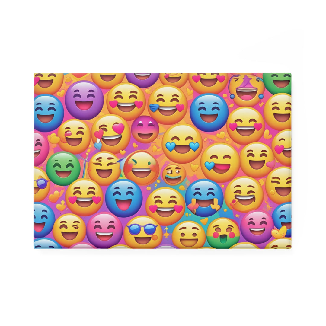 Vibrant Emoji Rectangle Button Magnet – Fun, Modern Fridge Decor (1/10 pcs)