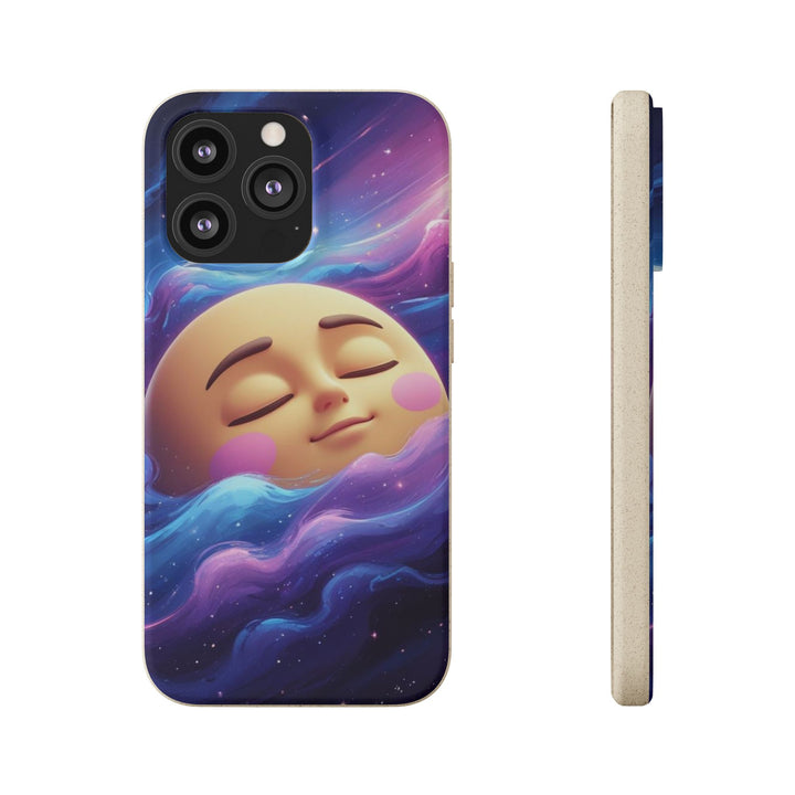 Dreamy Galaxy Biodegradable Phone Case – Eco-Friendly, Cute Moon Design