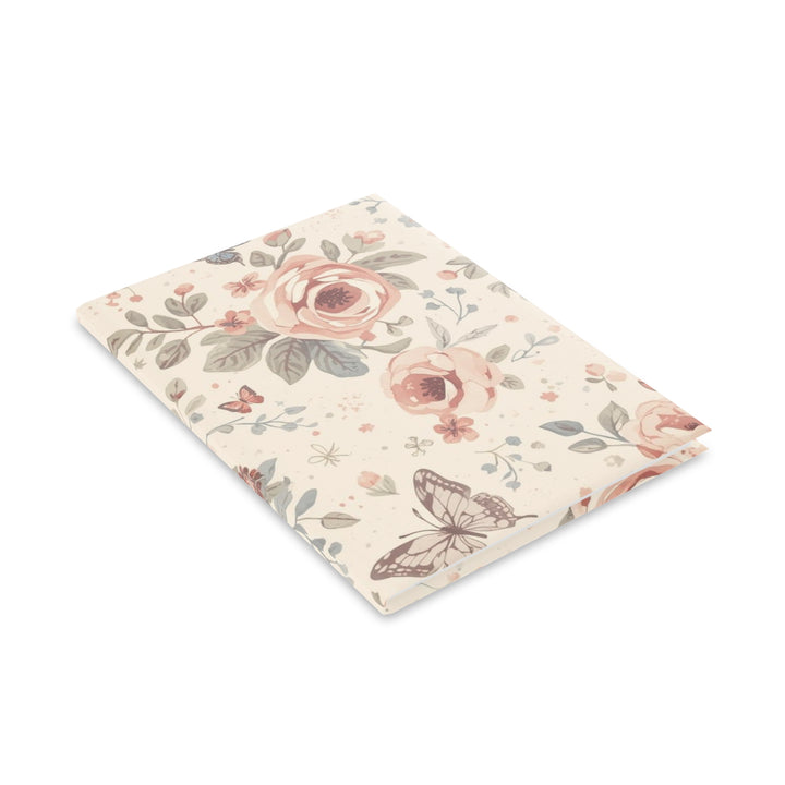 Floral Puffy Hardcover Notebook – Luxe Pastel Roses, Customizable, A4/A5/B5