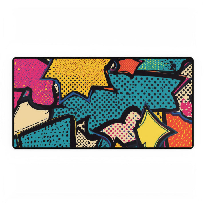Pop Art Desk Mat – Vibrant Comic Book Style, Durable & Waterproof Workspace