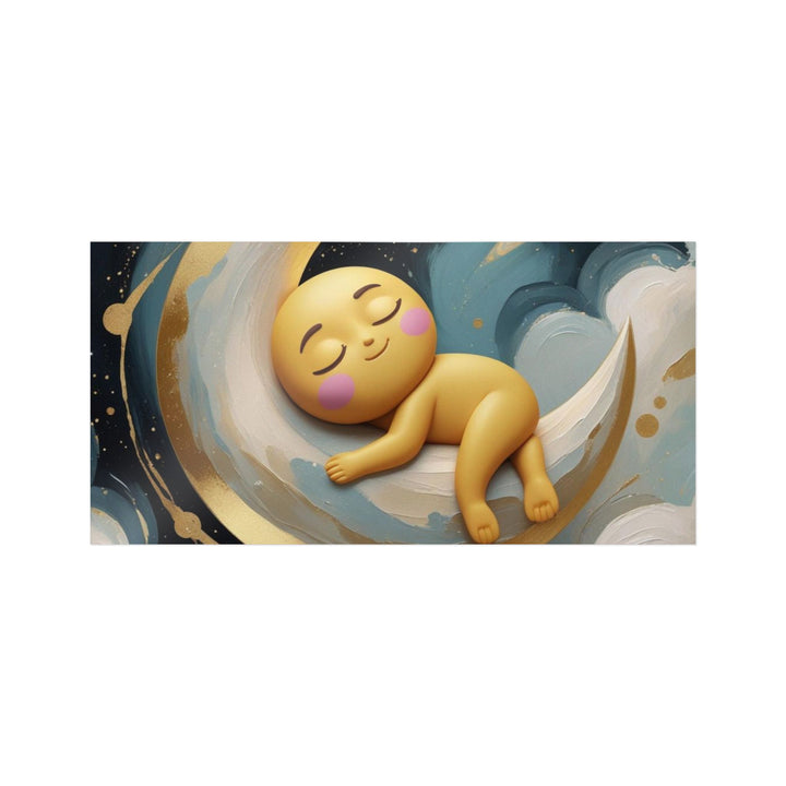 Celestial Baby on Moon Die-Cut DTF Sticker – Cute Whimsical Nursery Decor