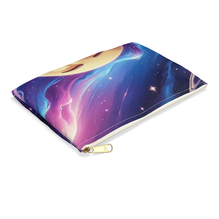 Galaxy Moon Face Accessory Pouch – Cute Cosmic Makeup & Tech Bag