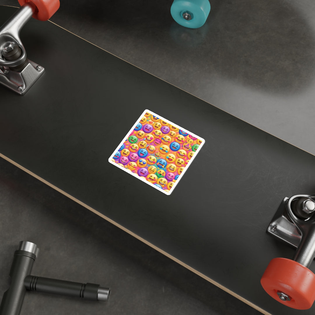 Custom Die-Cut Emoji Stickers – Vibrant, Fun, & Waterproof! Perfect for Youth