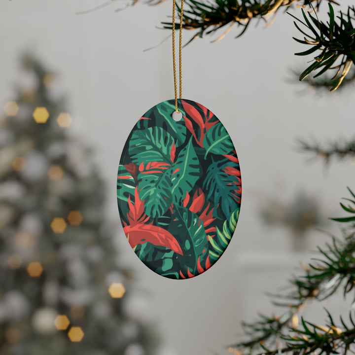 Personalized Tropical Leaf Ceramic Ornaments – Custom Sets, Trendy Decor